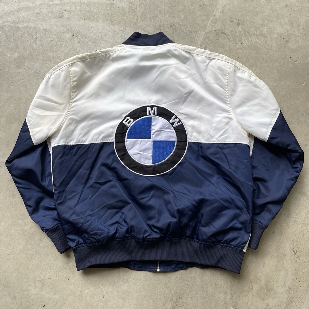 BMW Racing Jacket Club Foreign Motorsport Bomber Y2K Streetwear XXL Blue White